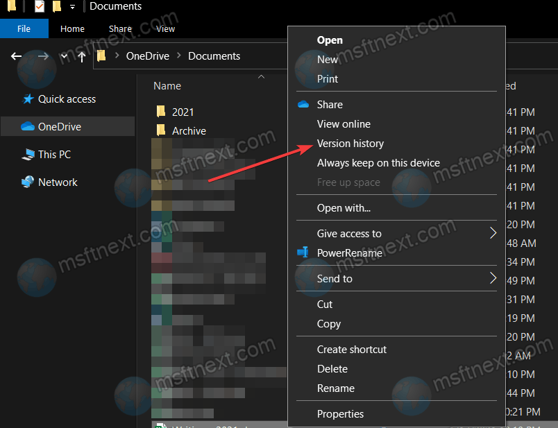 Restore A Previous File Version In OneDrive 4