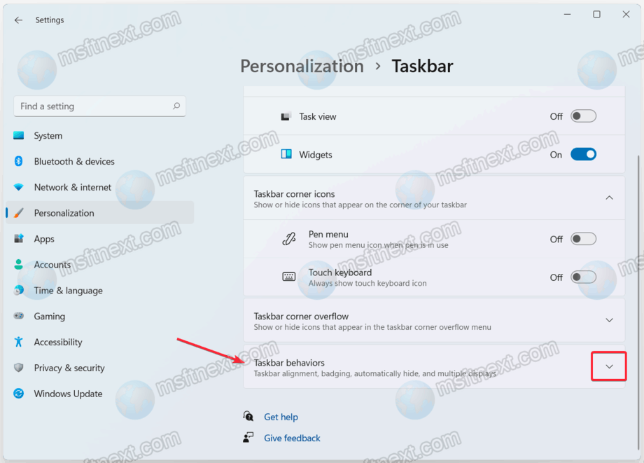 Expand Taskbar Behavior