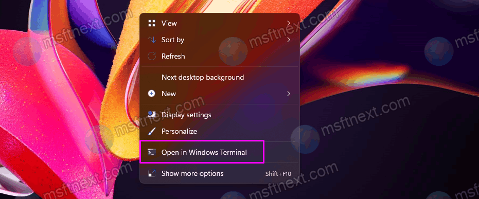 Windows 11 Open In Windows Terminal Context Menu