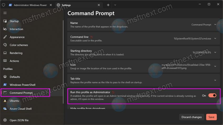 Always Open As Admin Command Prompt