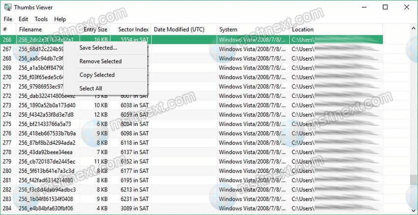 How to extract images from the Thumbs.db file