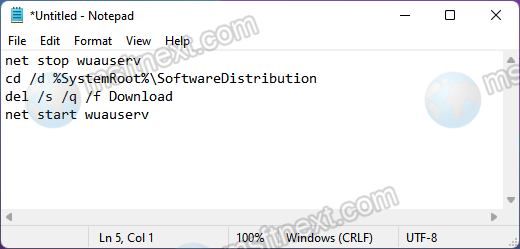 Remove pending downloaded Windows Update files in Windows 11