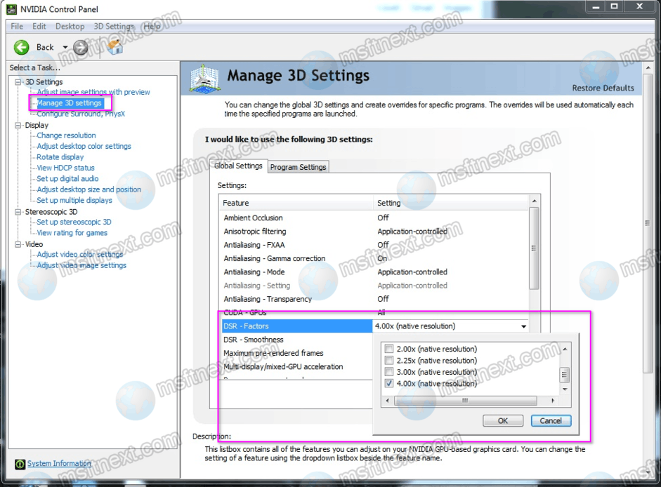 Set display resolution higher than native monitor resolution with Nvidia