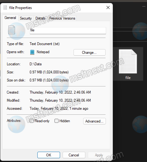The File Of A Certain Size On Windows
