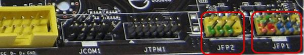 the JFP1 and JFP2 connectors