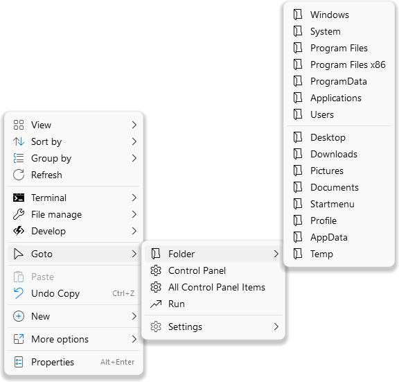 Nilesoft shell menu in action