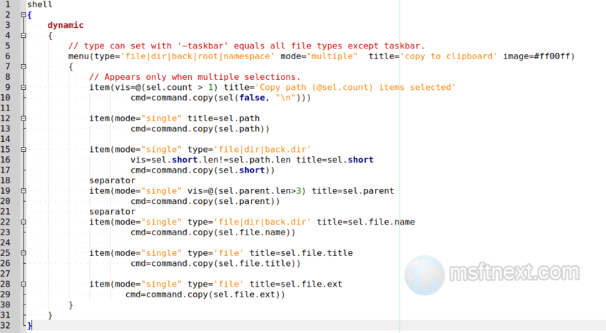 configuration editing