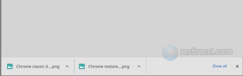 Chrome classic download panel
