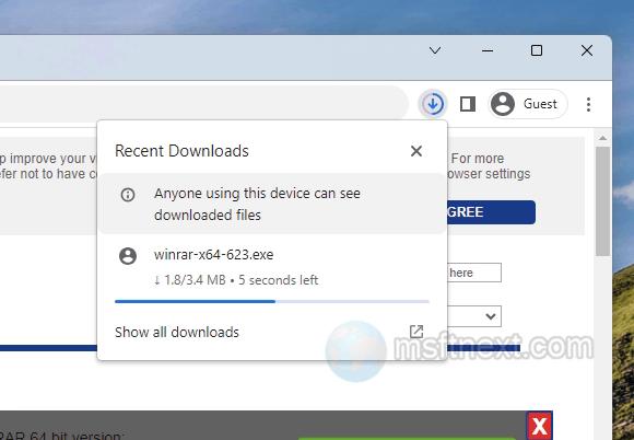 Chrome new download UI