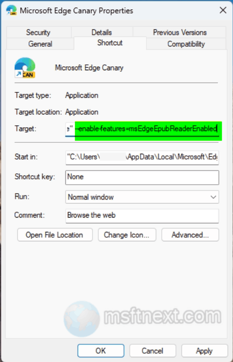 enable epub in edge